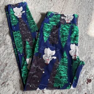 LuLaRoe Snowman Patterned Leggings